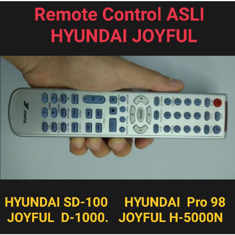Remote Control ASLI  HYUNDAI JOYFUL. untuk Mesin KARAOKE  HYUNDAI SD-100. JOYFUL D-1000.  H-5000N.  