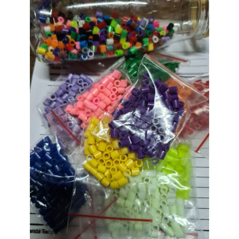 25 BUAH RING PLECI WARNA cincin kenari penanda gelang burung warna random bahan plastik