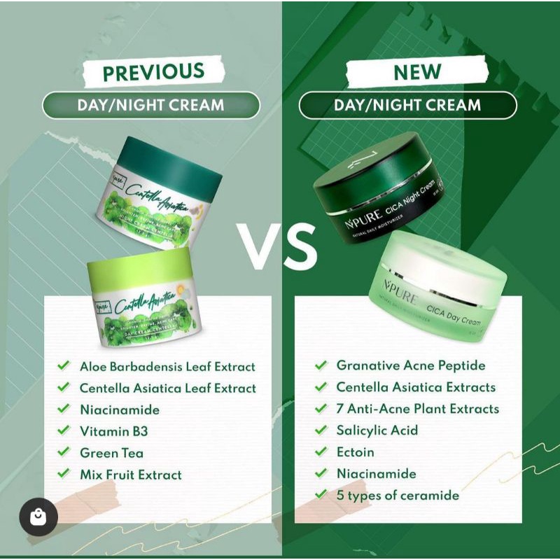 [READY]NPURE Centella Asiatica Day Cream&amp;Night Cream