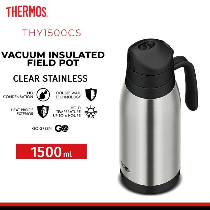 Thermos Vacuum Carafe 1500ml Clear Stainless (THY-1500-CS)