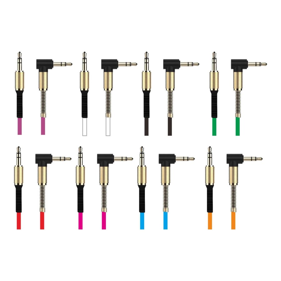 Kabel Aux K2 PREMIUM QUALITY Audio Extender 1M Jack 3.5mm Hifi - Hitam