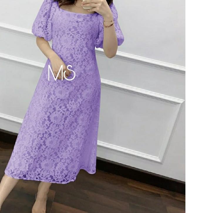 ➻ DRESS SCARLET BRUKAT / DRESS BRUKAT CANTIK / DRESS WANITA MODEL BARU / DRESS WANITA KEKINIAN / PAK