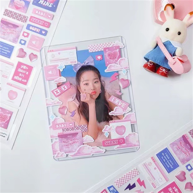Stiker Kartu Polaroid Chasing Star Aidou Bentuk Hati Untuk Dekorasi Buku Catatan