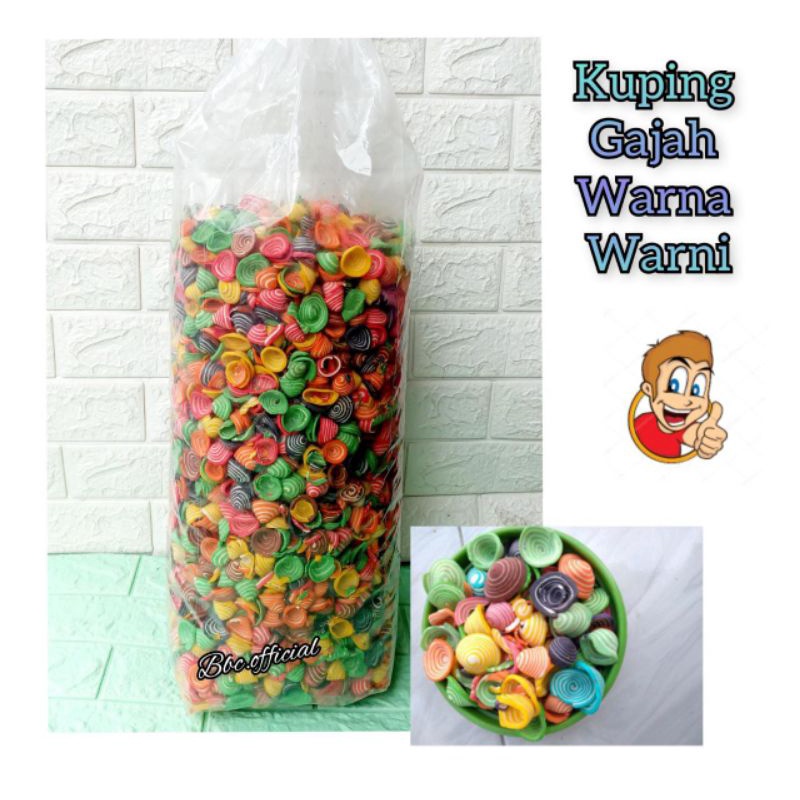 

Kuping Gajah Mini Warna Warni ¼ Kg