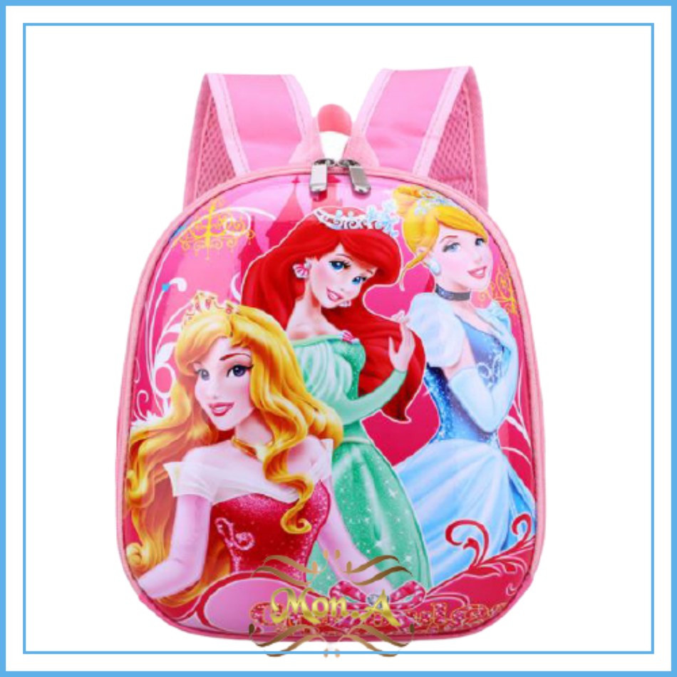 Tas Sekolah Anak Import- Ransel Telur Sekolah Anak TK / PAUD Motif Karakter Perempuan - Princ3ss~M0172