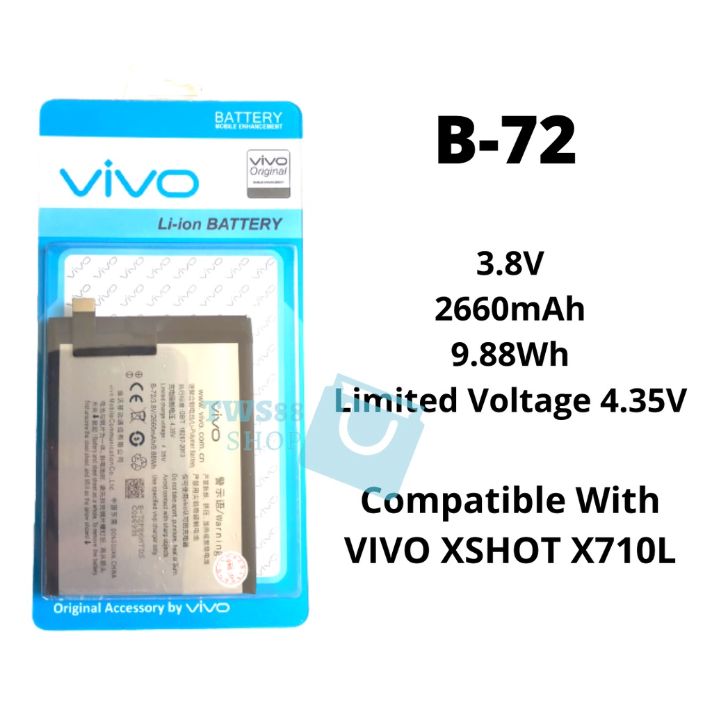 Baterai Batere Battery Vivo Xshot X710L original B-72