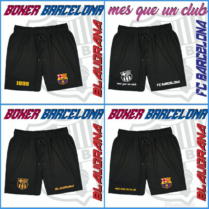 Barcelona Celana Boxer Hitam Blaugrana mes Que Un club
