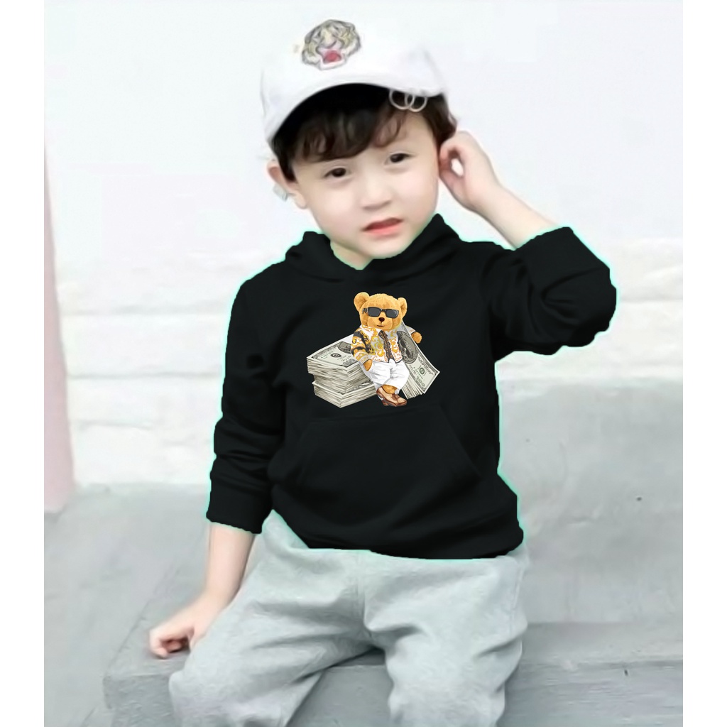 HOODIE anak teddy bear usia 2 - 12 tahun / jaket sweater anak laki laki perempuan switer distro bisa cod