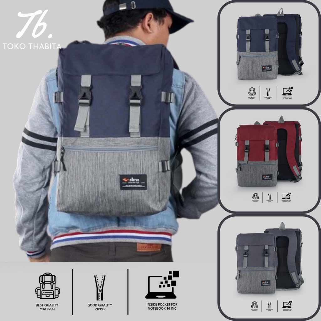 Toko Thabita Ransel Pria Tas Punggung Laptop 14 Inch Backpack Elbrus Daypack