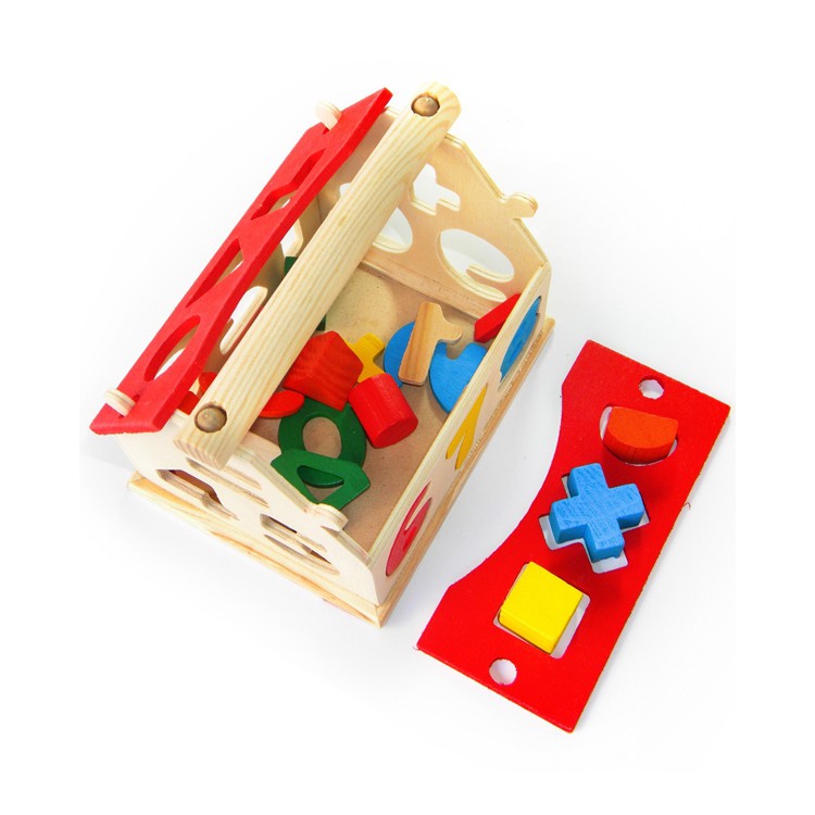 Mainan Kayu Digital Intelligence House Puzzle Anak Mainan Balok Kayu Puzzle Block Mainan Montessori