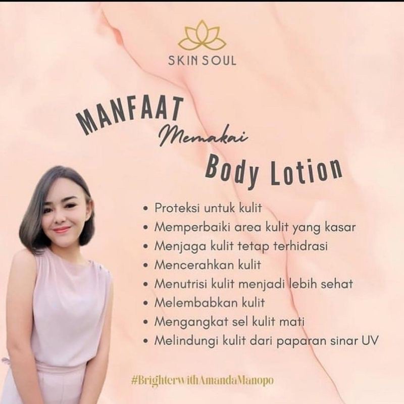 (READY) SKINSOUL BODY LOTION WHITENING 100% ORIGINAL by Amanda  Manopo whitening terampuh