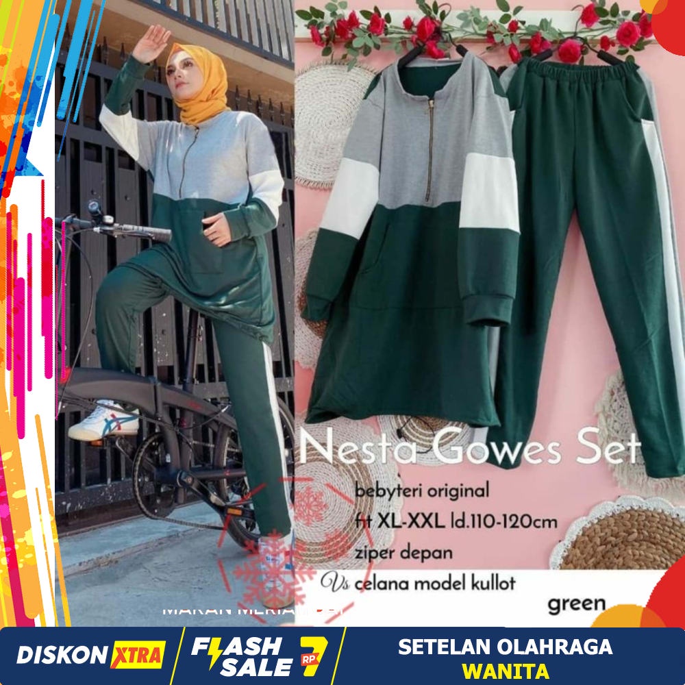 Bisa COD Baju olahraga wanita muslim muslimah senam Bisa COD Baju olahraga wanita muslim muslimah senam