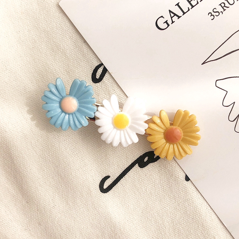 Fashion hairpin headdress Jepit Rambut Model Bunga Daisy Gaya Korea untuk Anak Perempuan