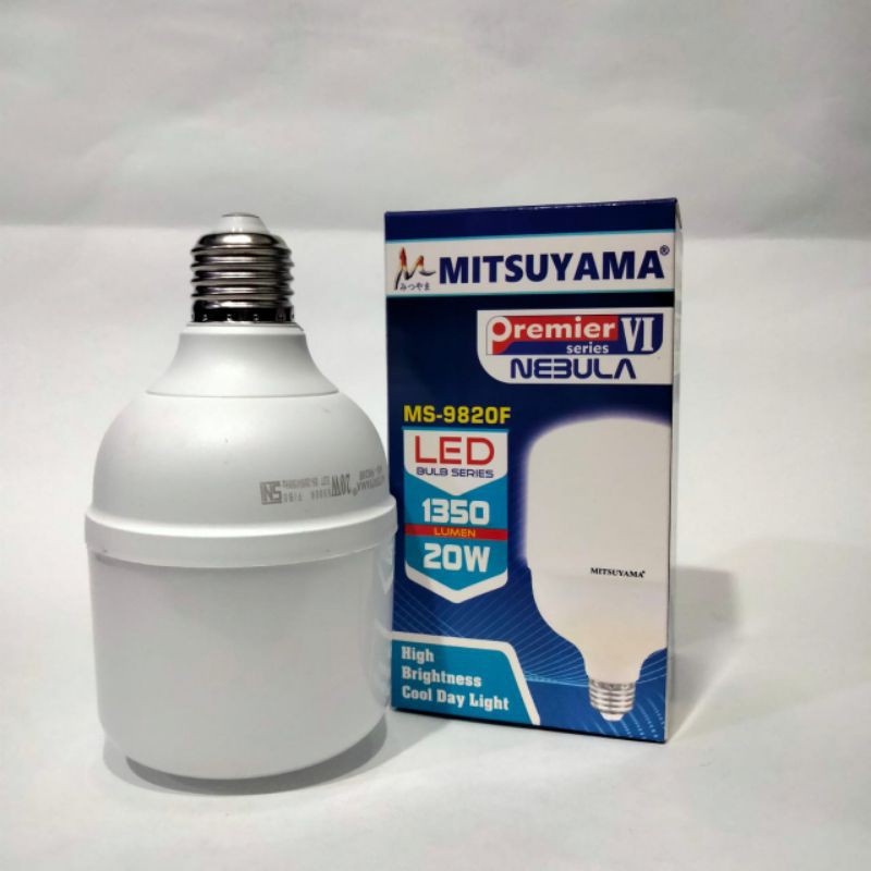 Lampu Bohlam LED Capsule 20 Watt Mitsuyama MS-9820F Cahaya Putih SNI Original