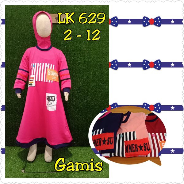 Baju Gamis Anak Perempuan 4-12 thn LK629