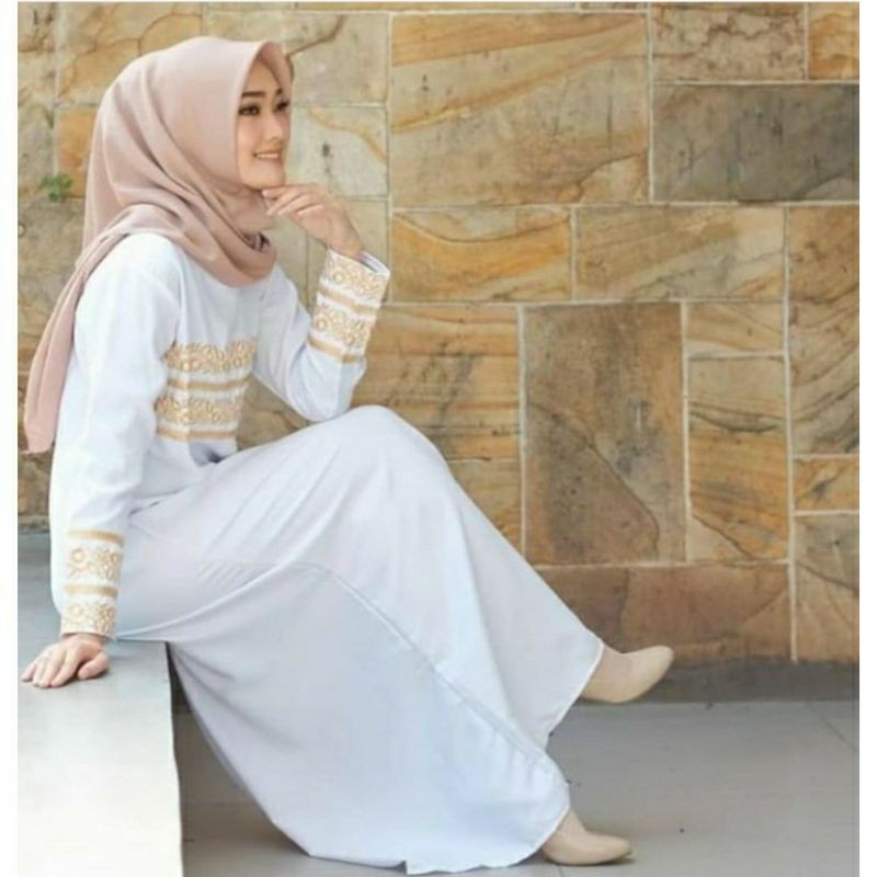 GOLDEN BORDIR PREMIUM | KAFTAN BORDIR |GAMIS KAFTAN GOLD BORDIR