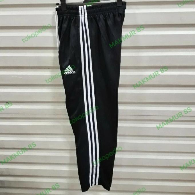 celana training hitam lis putih adidas dewasa/training MLXL