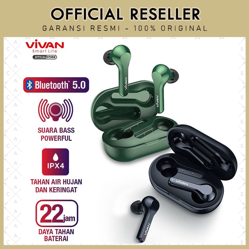 Vivan T200 Wireless Bluetooth Headset Earphone TWS Liberty