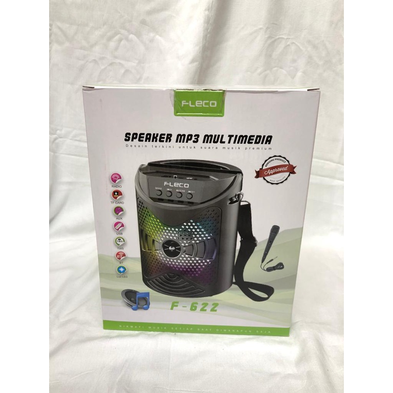 RoyalKing168 SPEAKER BLUETOOTH FLECO F622 SUBWOOFER 6,5INC/FREE MIC KARAOKE