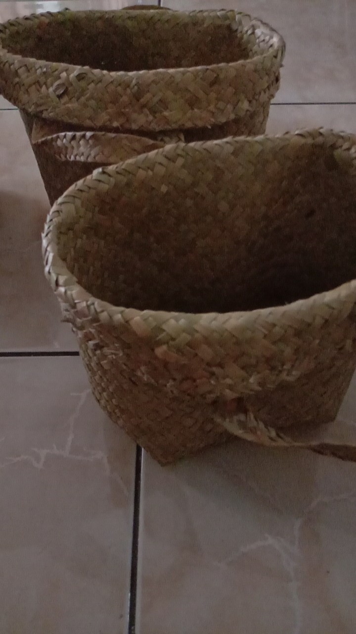 Keranjang Anyaman Purun D20cm