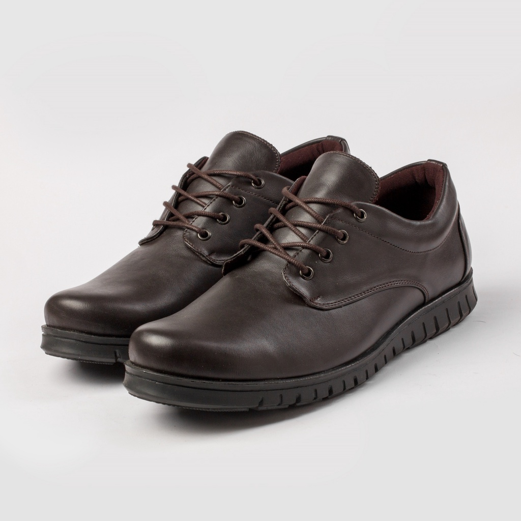 Conrad Brown | Sepatu Oxford Pantofel Hitam Pria Pantopel Tali Formal Casual Kerja Cowok Ori | FORIND Nazreal