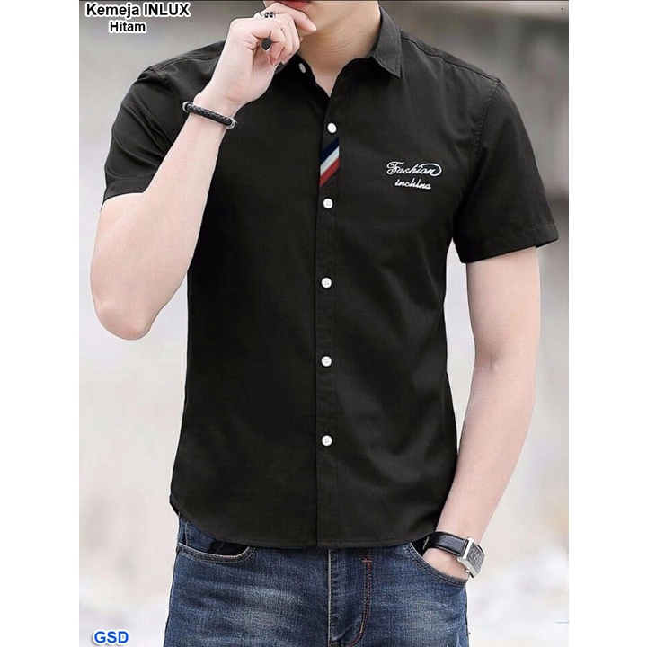 Kemeja INLUX/ kemeja pria Cowok Distro/Baju Lengan pendek/Atasan pendek pria/Baju cowok Best Seller