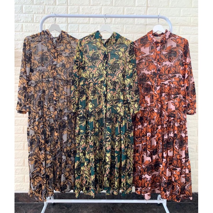long tunik Ceruti Zr  import/Zr tunik hijau/tunik import wanita