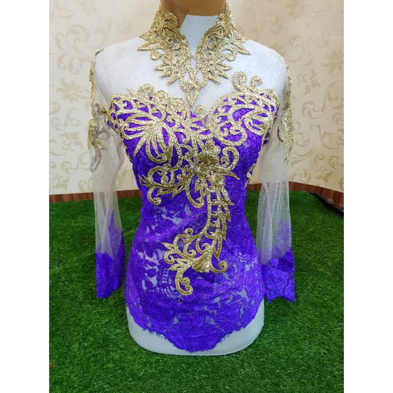 kebaya atasan ungu tua