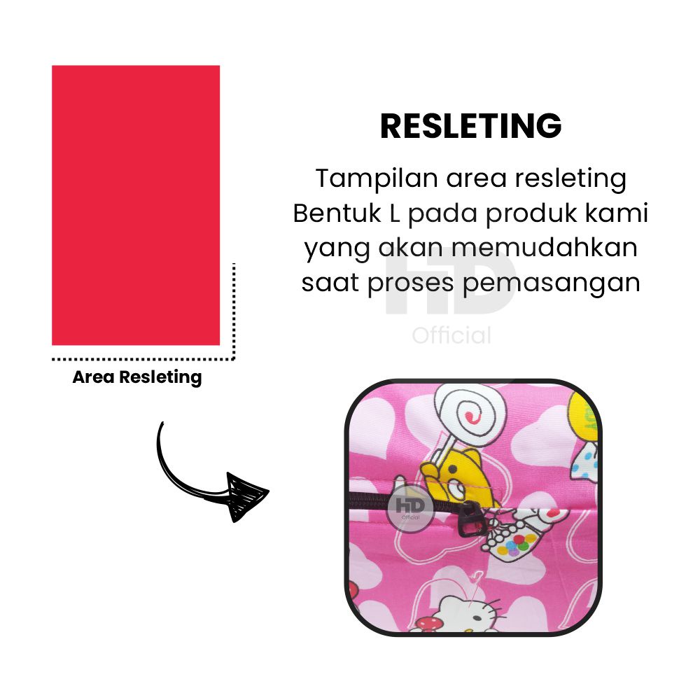 Sprei Resleting / Sarung Kasur Busa Resleting 80x200 90x200 100x200 120x200 Tinggi / Tebal 10 15 20 25