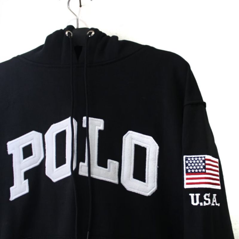 SWEATER HOODIE POLO RALPH BORDIR FULLTAG &amp; LEBEL PREMIUM HIGHT QUALITY