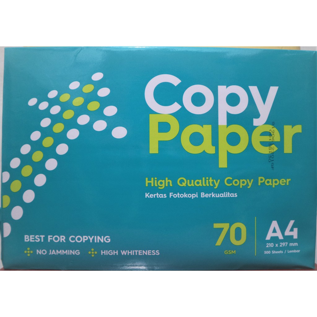 

Copy Paper High Quality| 70 gsm| Size A4