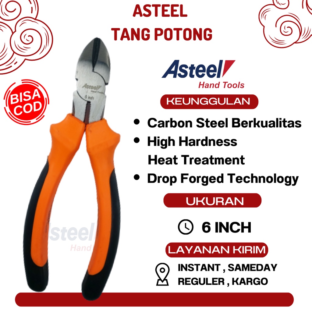 ASTEEL Tang Potong 6 inch / Tang Potong / Tang Diagonal Plier 6&quot;