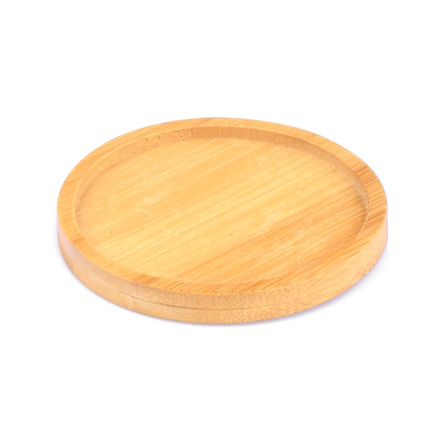 Alas Tatakan Pot Tanaman Dekorasi Minimalism Bamboo Tray Circle - EQF3 - Wooden