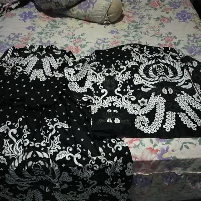 Big Size Jumbo Size Fit Xxl Ld 110 Cm Couple Batik Model Gamis Warna Hitam