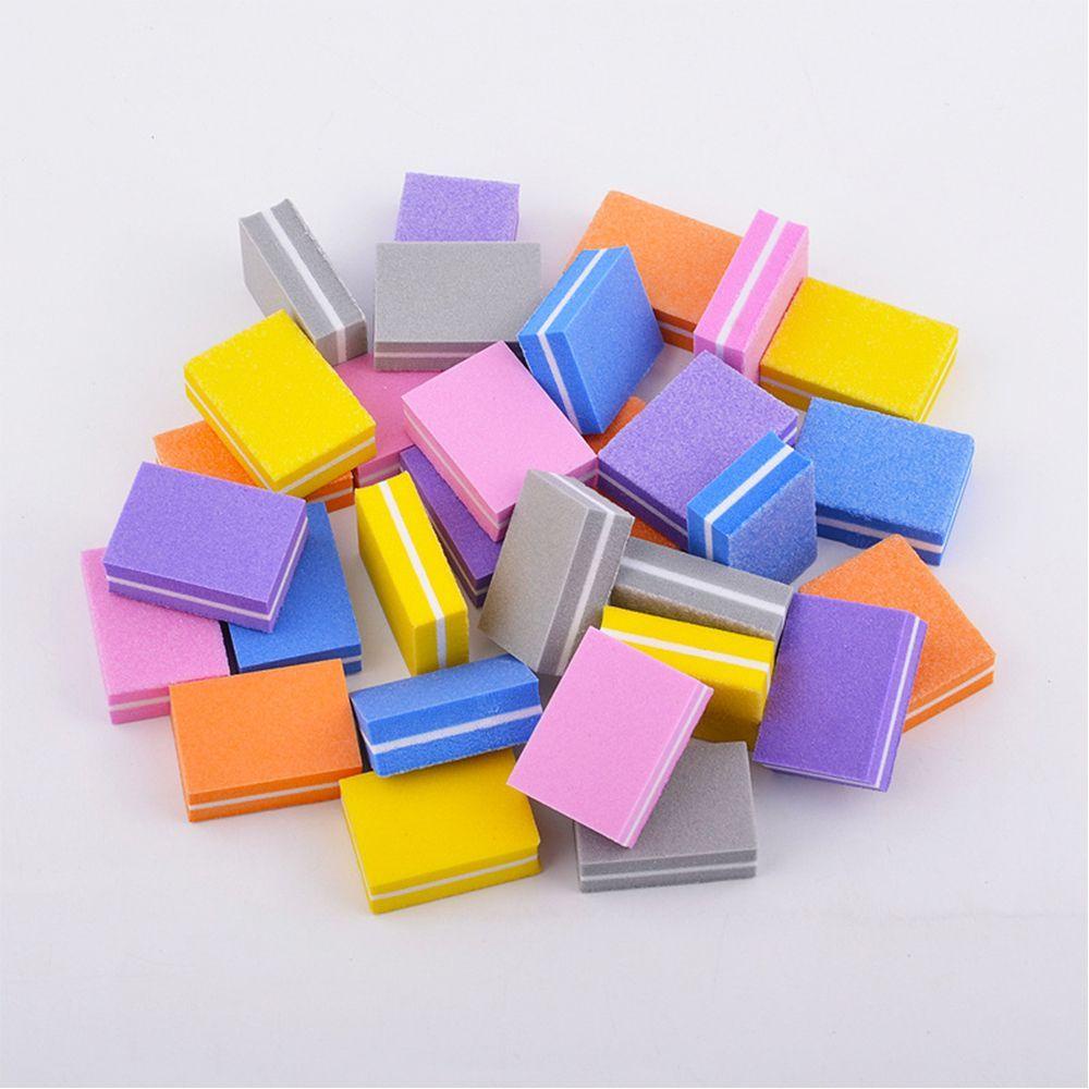 Mxbeauty Kikir Kuku 10pcs/lot Random Color Polish Colorful Sanding Sponge Poles