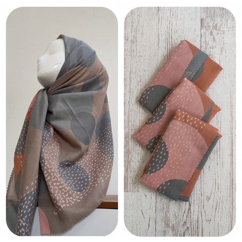 Jilbab Motif Segiempat