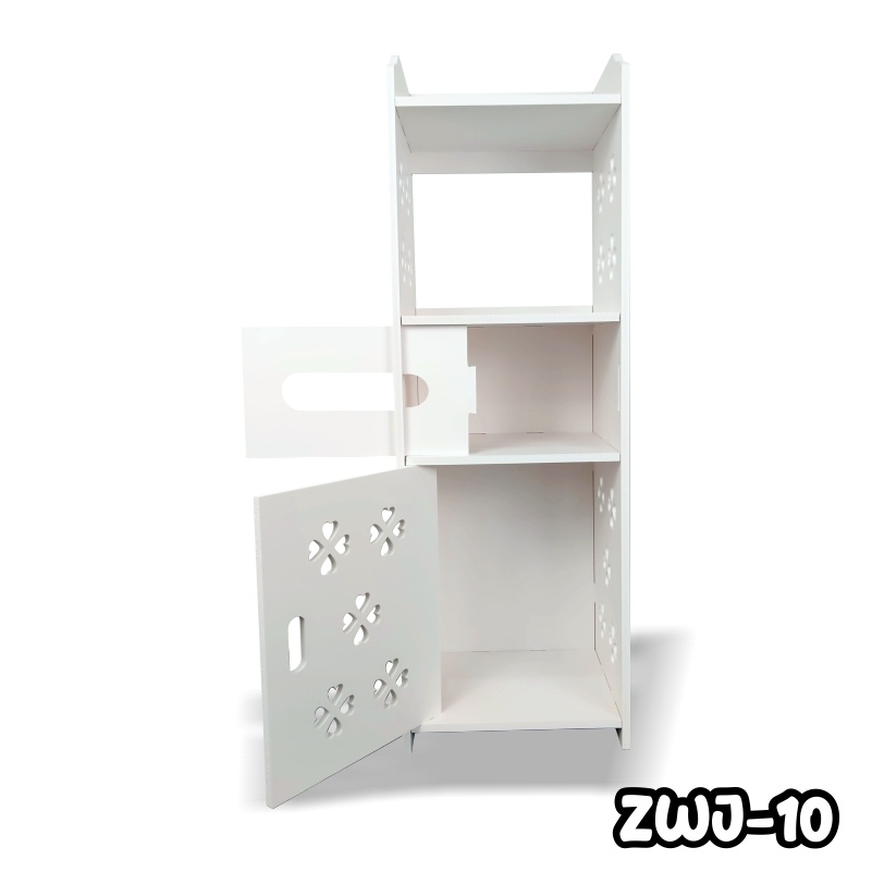 Rak Meja Sudut Lemari Diy Pintu Motif Rotan Meja Kamar Tidur Meja Ruang Tamu Rak Serbaguna Zwj