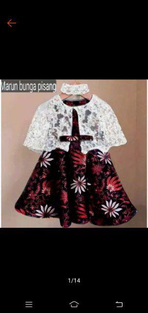 (bisa Bayar Ditempat) Dresa Adelia Batik Kids / Dress Anak Kekinian