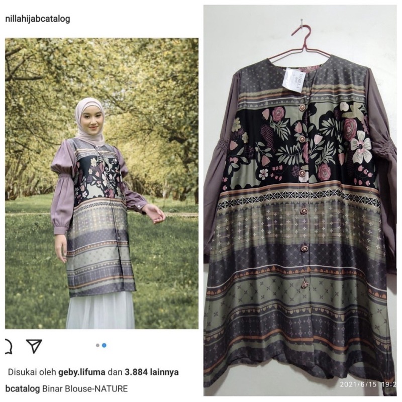 VVGC Preloved Binar Blouse Nature Vanilla