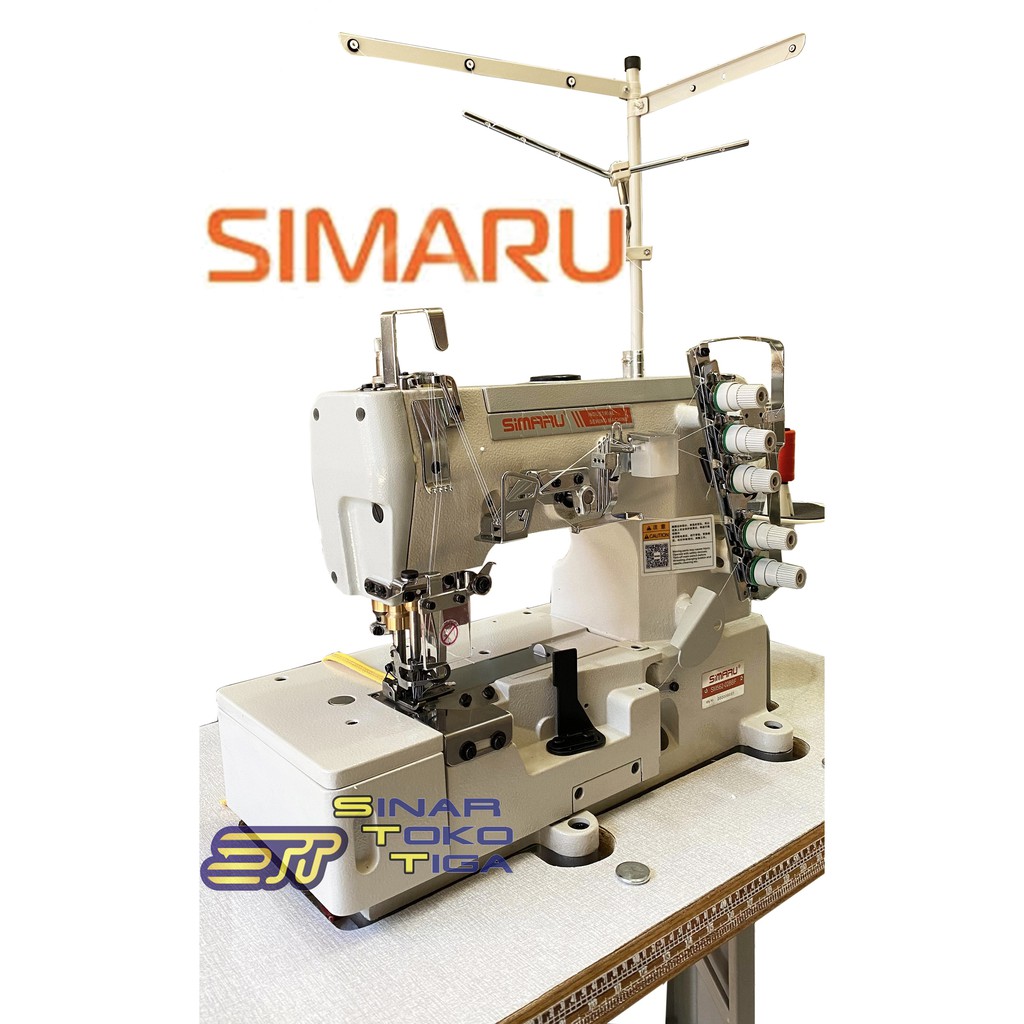 FREE ONKIR | SIMARU SM 562 - 02 BB F MESIN JAHIT KAOS BIS KAM OVERDEK SERVO OVERDECK KAMPUT HIGH SPEED INDUSTRI