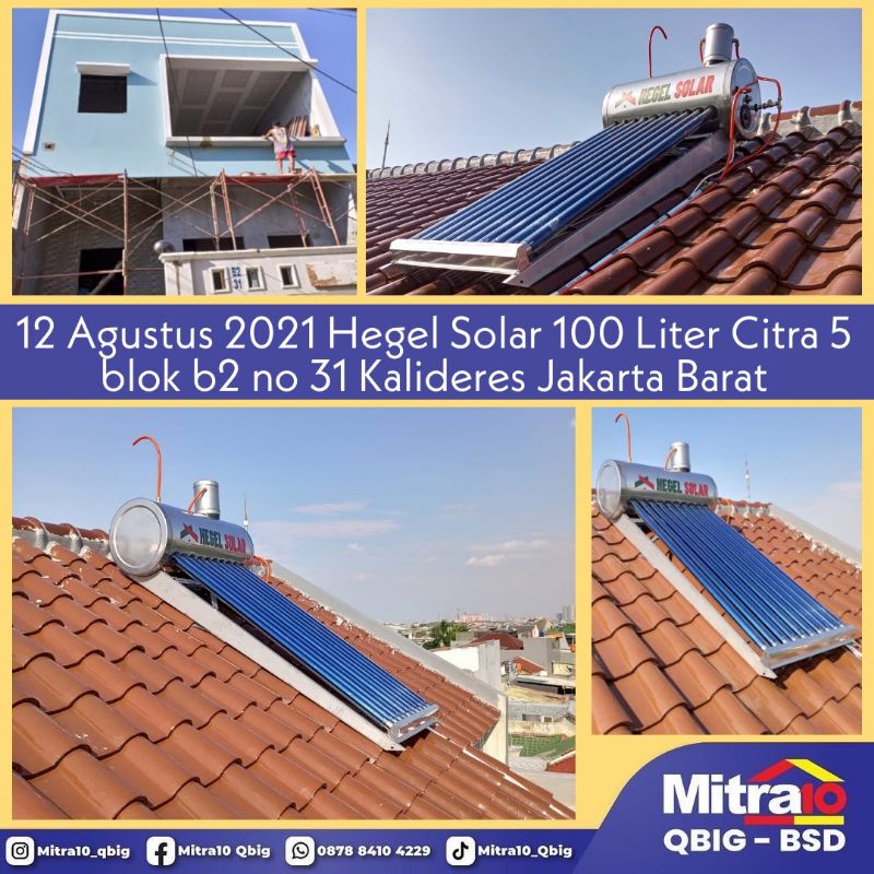 Pemanas Air Tenaga Surya Hegel Solar 100Liter