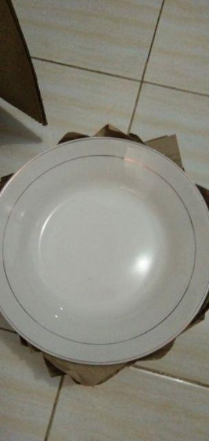 Piring makan keramik  murah piring makan lis  uk 9 inch 