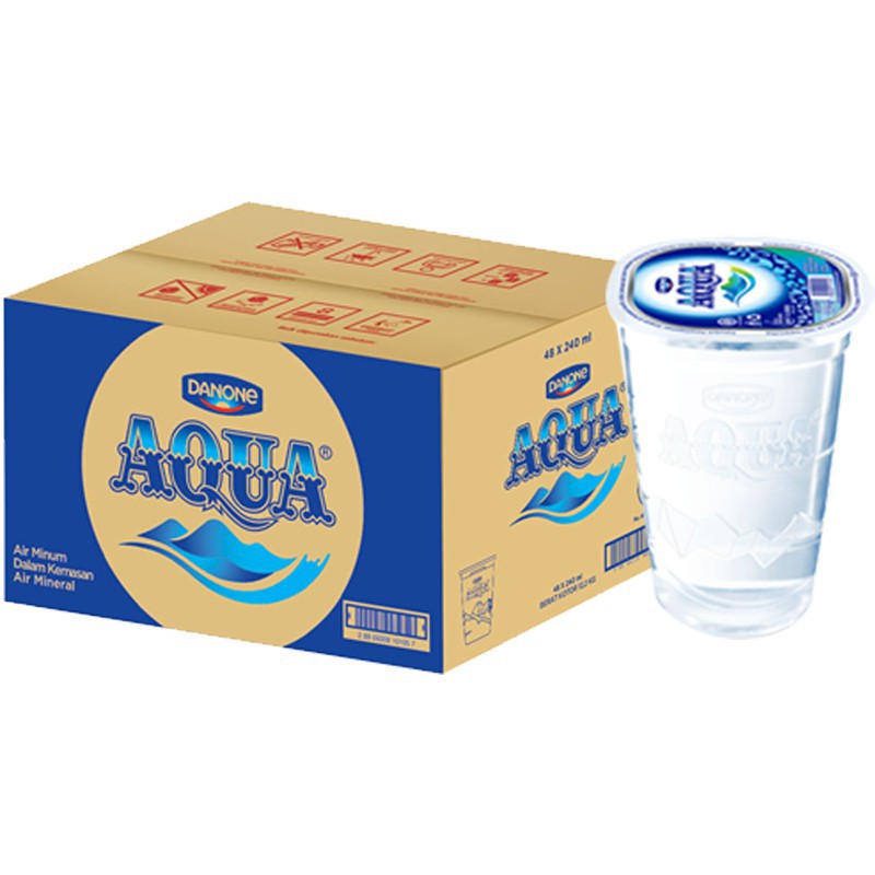 

Aqua Gelas 240ml isi 48 pcs