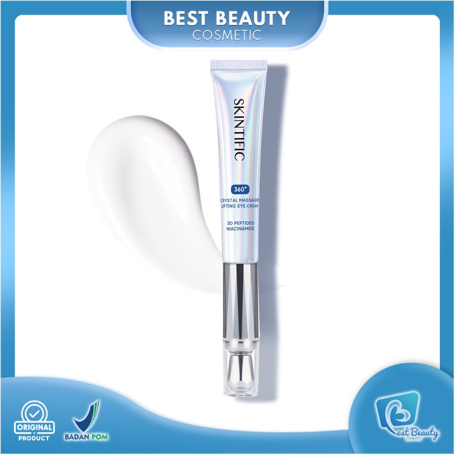 ★ BB ★  SKINTIFIC 360 Crystal Massager Lifting Eye Cream - 20gr【BPOM】