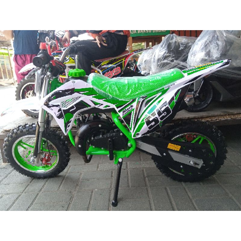 MOTOR MEDIUM TRAIL BLACKPANTHER 50 CC DOUBLE KNALPOT - MAINAN MOTOR CROSS ANAK