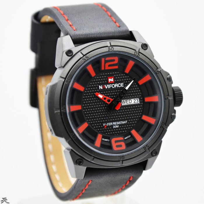 JAM TANGAN PRIA NAVIFORCE ORIGINAL 9066 TALI KULIT