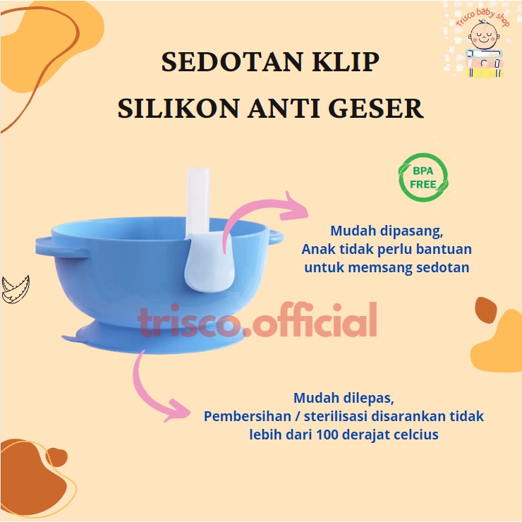 Sedotan Klip Straw and Clip Anak Silikon Elastis Anti Geser Anti Tumpah