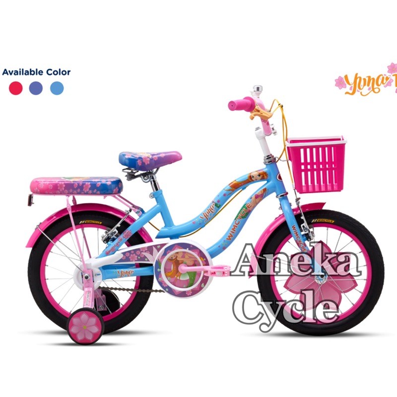 Sepeda Anak Roda Empat Cewek Mini Wimcycle Yuna Mermaid 16 Inch
