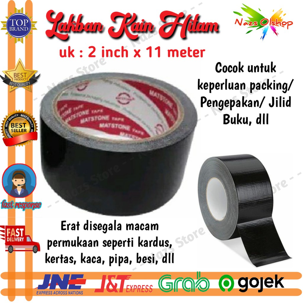 

Lakban Kain Hitam 2 inch x 11 meter
