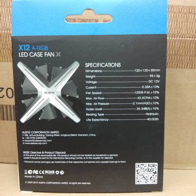 Alseye X12 Fan Casing 12Cm Extreme 5Pin